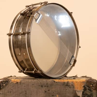 1930s Leedy 5x14 Nickel Over Brass Utility Snare Drum image 11
