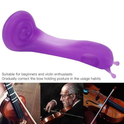 Violin Bow Holder Snail Shaped Violin Stand Grip Partner Teaching Aid Accessory For Beginners And Violin Enthusiasts(Purple) image 6