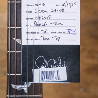 PRS custom 24-08 10-top in Carroll blue w/Narual Back w/Hardshell image 10