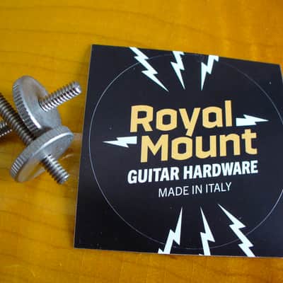 Gibson AGED soft brass 50 thumbwheels + posts for vintage ABR-1 bridge Les Paul Royal Mount 2026 - Nickel image 3