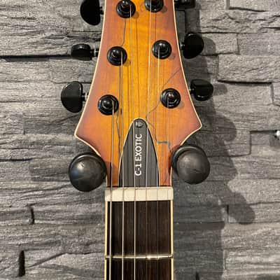 Schecter C-1 Exotic Splated Maple Satin Natural Vintage Burst image 5