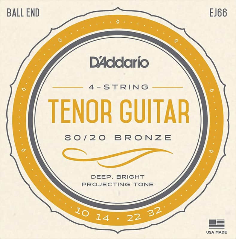 D'Addario EJ66 Tenor Guitar Strings, 4-String, 80/20 Bronze image 1