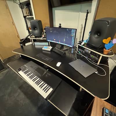 RAB Audio ProRak 88 Music Production Desk 2021 - Black with Almond Trim image 4