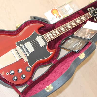 Gibson Custom Shop "Inspired By" Robby Krieger THE DOORS SG Standard Aged & Signed, 2009 Tom Murphy Aged - Dark Heritage Cherry image 5