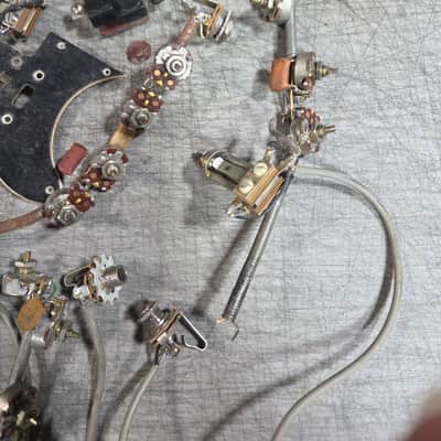 Vintage 1962 RARE 1.5 Lbs of Harmony Silvertone Mini Pots Stratotone Wiring Harness Switchcraft Three Way Switches Luthier Guitar Parts image 2