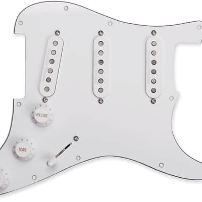 SEYMOUR DUNCAN Classic Loaded/Prewired WHITE Pickguard for Strat