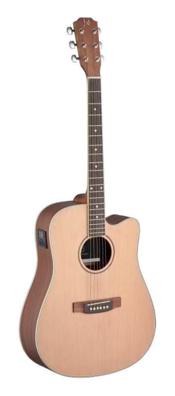 J.N GUITARS Asyla series 4/4 dreadnought acoustic-electric guitar with solid spruce top ASY-DCE