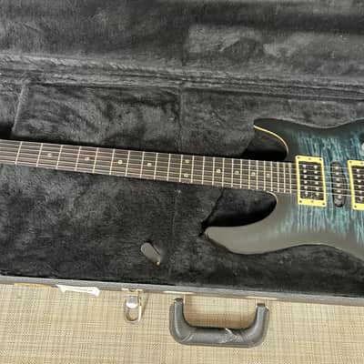 Brian Moore MC 1 mid to late 1990's - Blue Black figured top Graphite neck, image 15