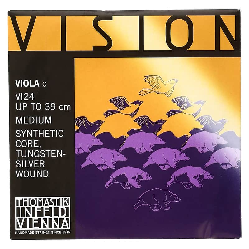 Immagine Thomastik-Infeld VI24 Vision Tungsten/Silver-Wound Synthetic Core 4/4 Viola String - C (Medium) - 1