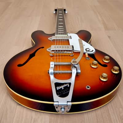 1996 Epiphone Casino '65 VT-VS Vintage Reissue Sunburst w/ Bigsby & Case, Peerless image 14