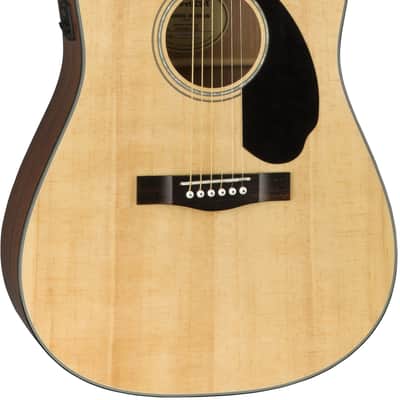 Fender CD-60SCE Solid Top Dreadnought Acoustic-Electric Guitar - Natural w/ Hard Case image 4