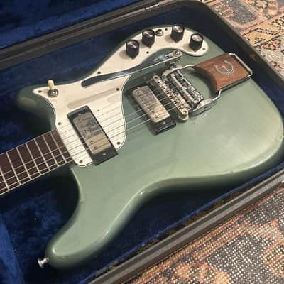 Vintage Epiphone Crestwood Custom 1964 Custom Color Pelham Blue Pacific Blue OHSC image 1