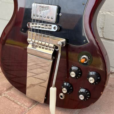 RARE 1974 Greco SG-600 (Angus Young AC/DC Inspired) … Maxon U-1000 PAF REPLICA + Batwing Pickguard + Vibrola ... Made in Japan Lawsuit Era + GIGBAG image 5