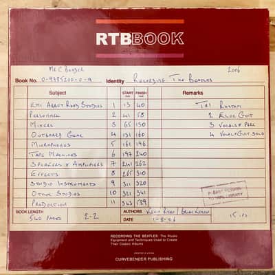 Recording The Beatles Curvebender Publishing Pre order copy with extras 2006 image 2