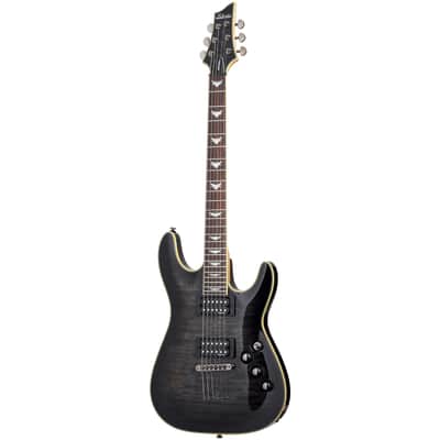 Schecter Omen Extreme-6 Guitar - See-Thru Black image 3
