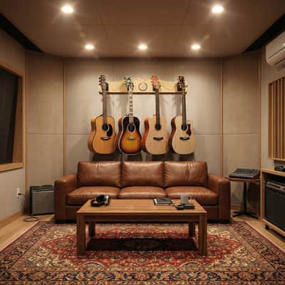 4 Guitar Wall Rack for Acoustics & Electrics - The Pro-File™ | Wall Mounted Multi Hanger | Made in U.S.A. image 2