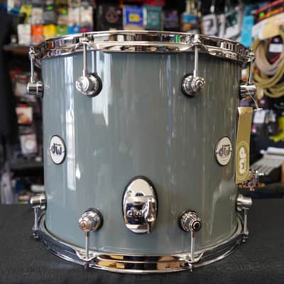DW Design Series 14" Maple Floor Tom w/ Legs - Steel Gray Lacquer | 12x14" image 1