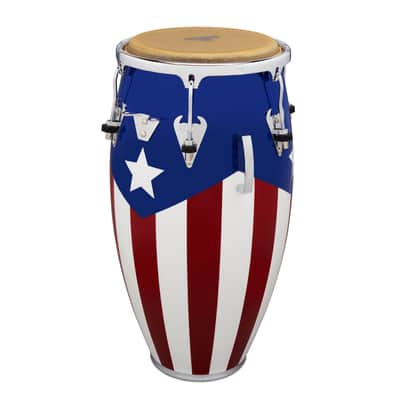 Latin Percussion LP Matador 11 3/4" Conga Oak Puerto Rican Flag (M752S-PR) image 4