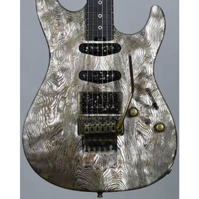 ESP Exhibition Limited Snapper-CTM FR Sand-Blast Maziora Gold Leaf Electric Guitar image 13