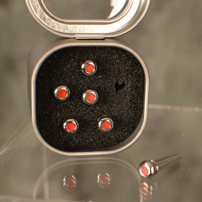 Martin Luxe LiquidMetal Bridge Pin Set Red Dot Chrome 18APP0007 w Fast n FREE Shipping image 2