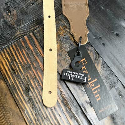 Franklin Strap 2.5" Original Natural Glove Leather Guitar Strap Caramel image 4