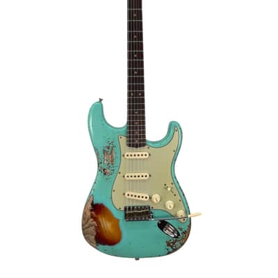Fender Custom Shop Time Machine '63 Strat - Super Heavy Relic in Super Faded Aged Seafoam Green Over 3-Tone Sunburst image 4