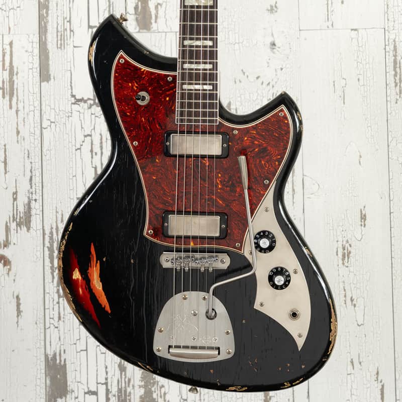 Novo Serus J - Bull Black Over '64 3-Tone Sunburst w/ Lollar Firebird Pickups image 1