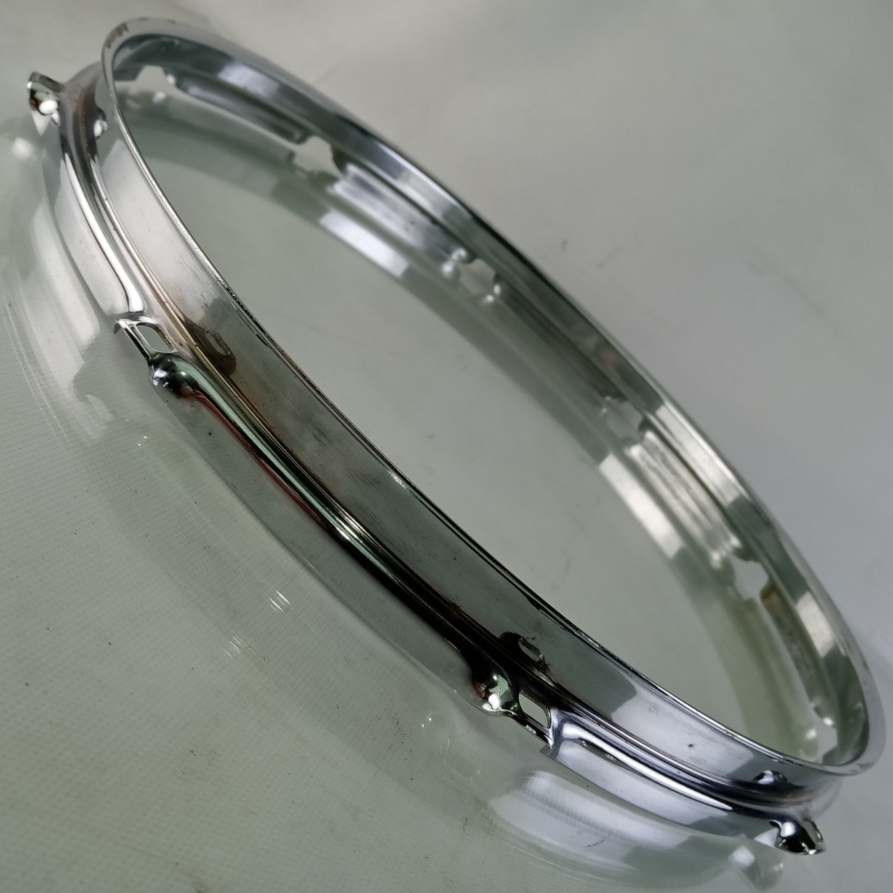 Rogers 14"DynaSonic Snare Drum Batter Rim/Hoop 10-Lug XP8 Vintage 70s Big R Dyna — main photograph