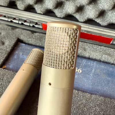 PAIR! -Neumann KM56 tube microphone c 1956 - Nickel original vintage image 11
