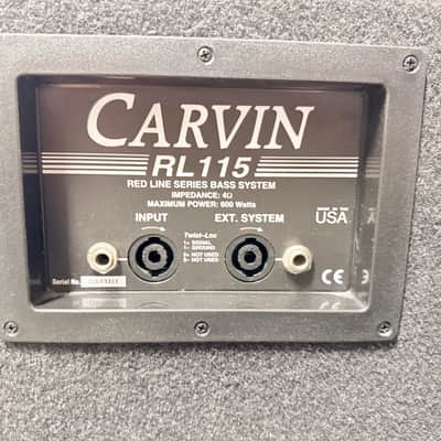 Carvin RL115 Red Line Series 1x15 Bass Cabinet – 600W 4Ω USA Made w/ Cover Early 2000's image 5