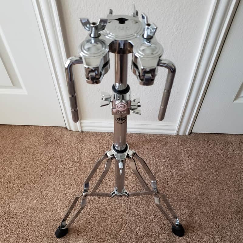 DW 9000 Series Heavy Duty Double Braced Dual Tom Stand image 1