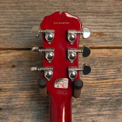 Used Epiphone 2005 Les Paul Standard Left Handed - Cherry Sunburst w/Case image 11