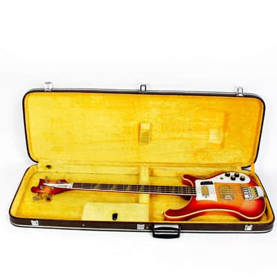 Vintage Ibanez Ric Style 4001 Copy Lawsuit Electric Bass Guitar in Fireglo image 23