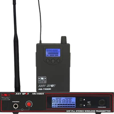 Galaxy AS-1100 Any Spot Personal Wireless Monitor EB4 Ear Buds Earphone System image 1
