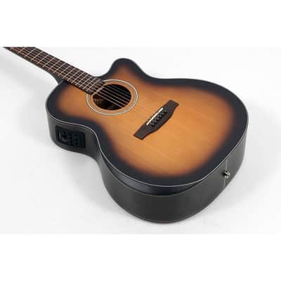 Mitchell T413CE-BST Terra Series Auditorium Solid Torrefied Spruce Top Acoustic-Electric Guitar Regular Edge Burst image 3