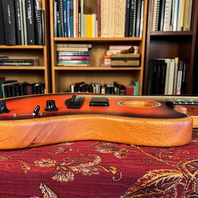 Fender American Acoustasonic Jazzmaster All-Mahogany, Ebony Fingerboard, Luthier Prepared image 16