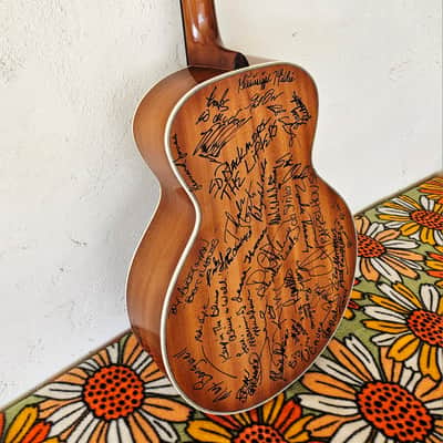 Robert Johnson Tribute Guitar - Delta Blues Parlor Guitar Autographed by BB King, Robert Cray, Buddy Guy, Jeff Healey image 11