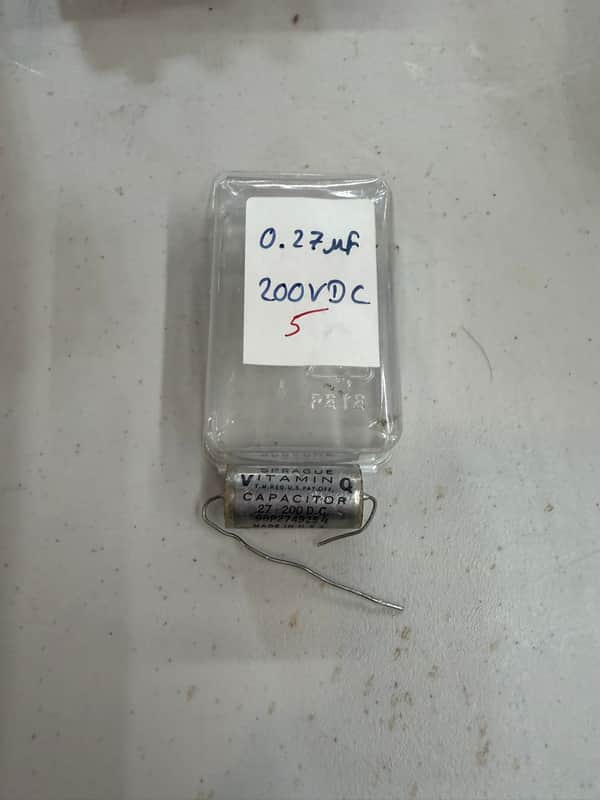 NOS Vintage Lot of 3 Sprague VitaminQ Metal Film Tone Amp Capacitors 0.01uF 0.1uF 0.27uF image 1