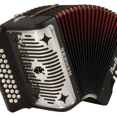 Hohner Panther GCF 3-Row Diatonic Accordion - Black (3100GB) image 1