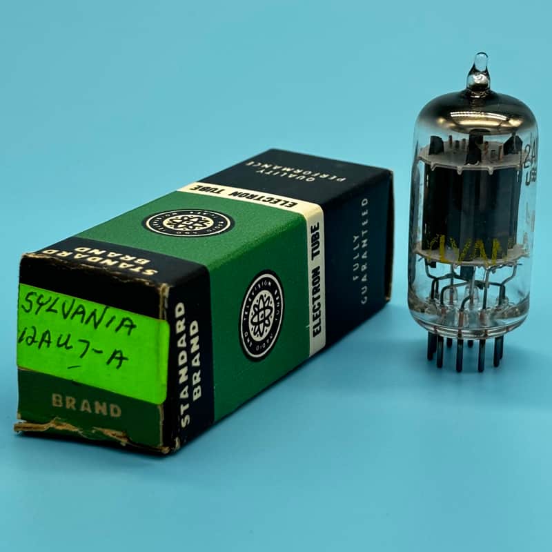 1960s Sylvania 12AU7 ECC82 Vintage Long Plate Halo Getter Preamp Tube! T331 image 1