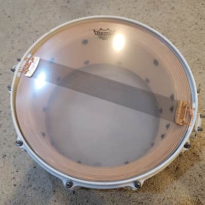 Pearl Reference Redline 14x6.5 20-Ply Limited Edition White Snare Drum - Ultra Rare 2008 image 7