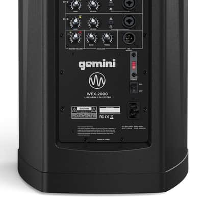 Gemini WPX-2000 1200 Watt DJ/PA Powered Line Array Speaker w/8" Sub+Mic+Backpack image 19