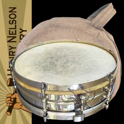1922 Ludwig & Ludwig Professional "Dance" Model Snare No 5, 14x4 NOB 2-Piece Shell, Restored, Video image 2