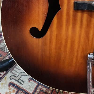 Harmony Alden H1213 Tiger Burst Birch Archtop 1950s USA image 13