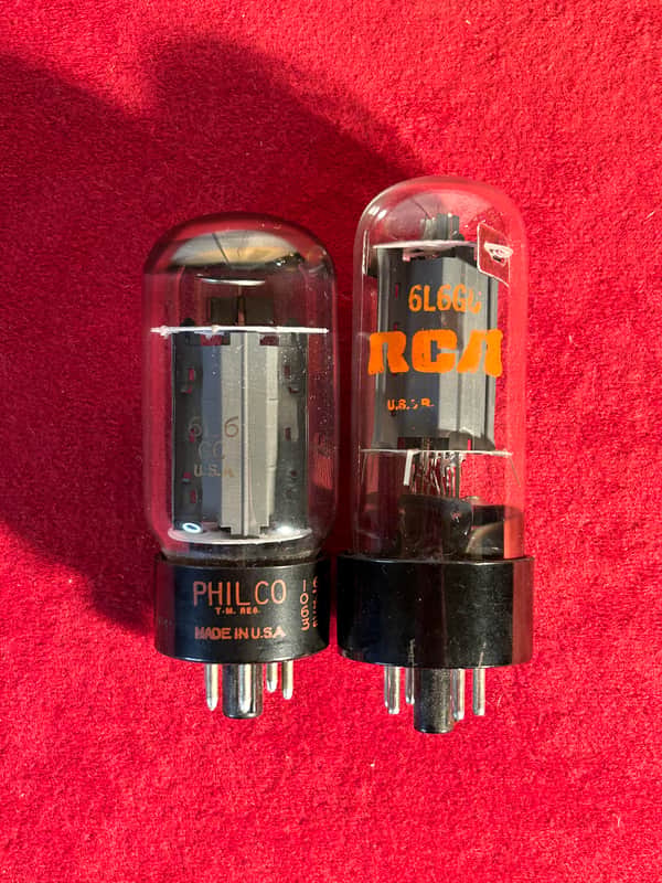 RCA/Philco Mismatched 6L6GC Amp Power Tubes Pair 1980s image 1