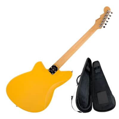 Reverend Jetstream 290 Bigsby Electric Guitar, Vintage Yellow with Reverend Soft Case image 2
