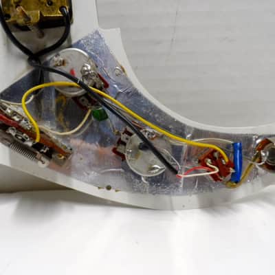 Ibanez Loaded Pickguard (2) V2 Humbuckers Pickups Double Cream White Bobbins like DiMarzio Super Distortion MIJ 80s Vintage removed from a 1982 Sky Blue Blazer BL470SB Guitar image 4