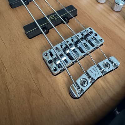 Warwick RockBass Corvette Basic Bass Guitar - Natural 4-string Electric Bass with Alder Body, Maple Neck, Wenge Fingerboard, and 2 Single-coil Pickups - Natural Corvette Basic Bass 2024 - Natural image 3
