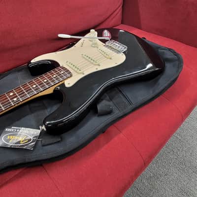 Fender "Squier Series" Standard Strat MIM with Bag 1994 - Black image 6