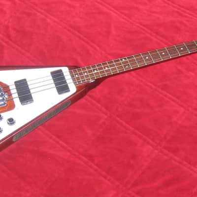 Gibson Epiphone FLYING V BASS guitar 1998 BROWN one off custom factory color, 51st & ONLY ONE made! image 2